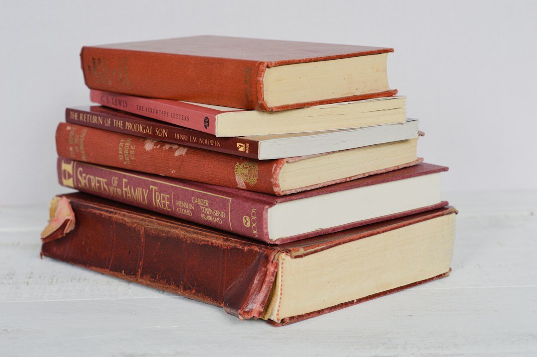 mystery book stack